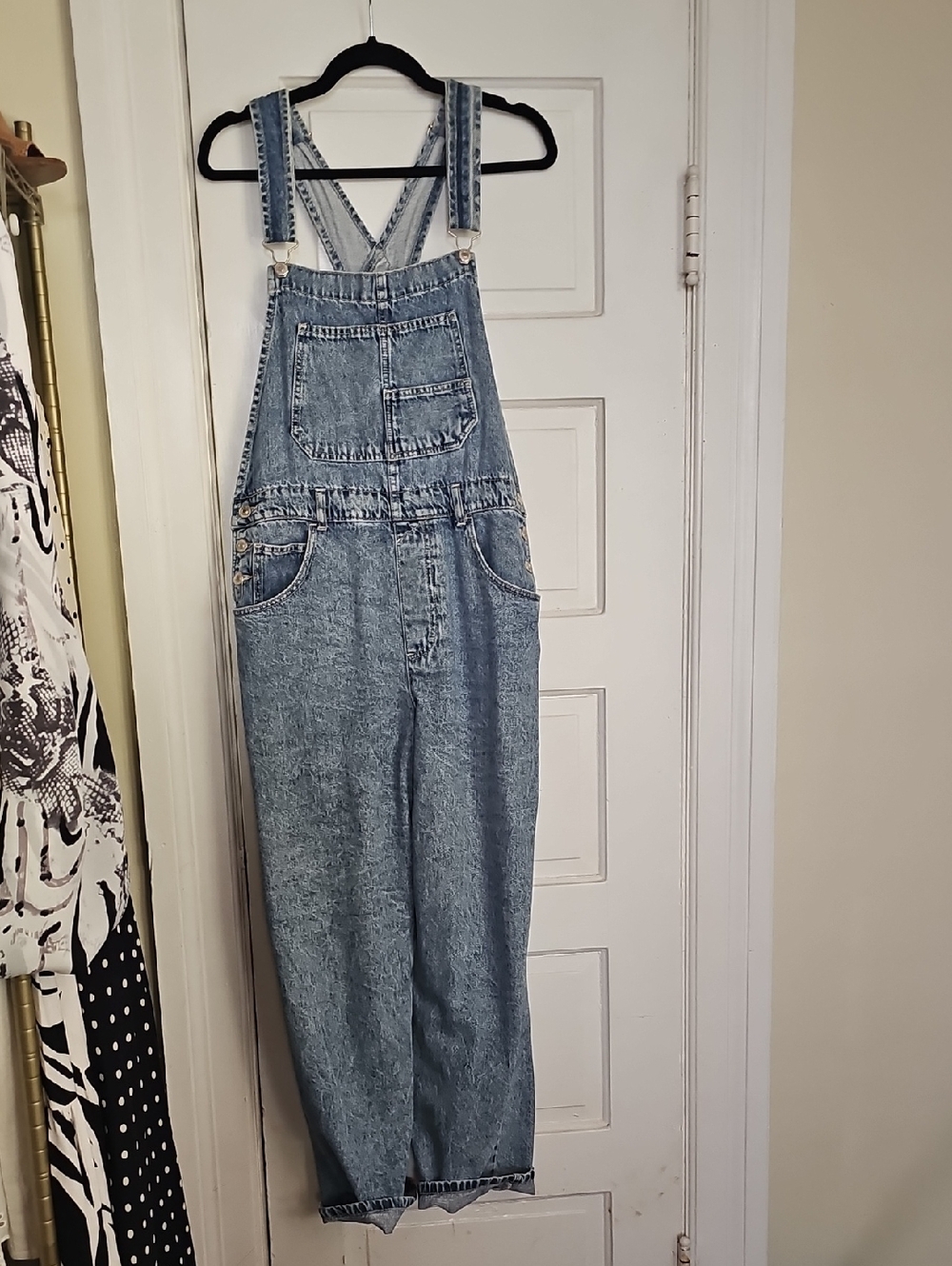 We The Free Light Blue Denim Overalls - Casual Relaxed Fit